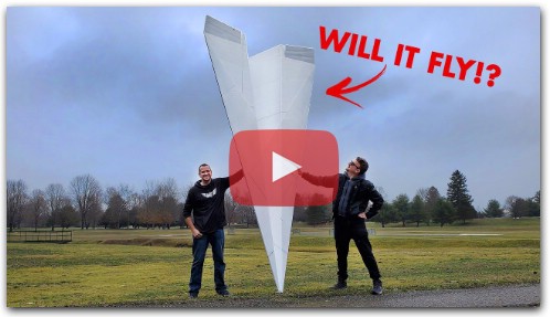 World`s Largest RC Paper Airplane?!
