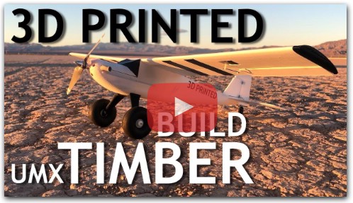 First 3D Printed UMX Turbo Timber - RC Airplane