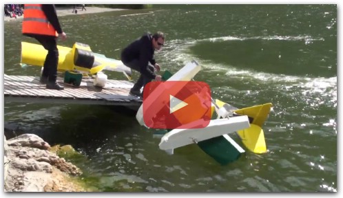 Giant Water RC Airplane Mid-Air Collision over the Lake Lauerzersee