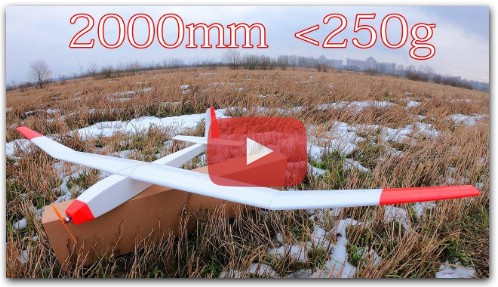 2000 mm RC motor glider maiden flight