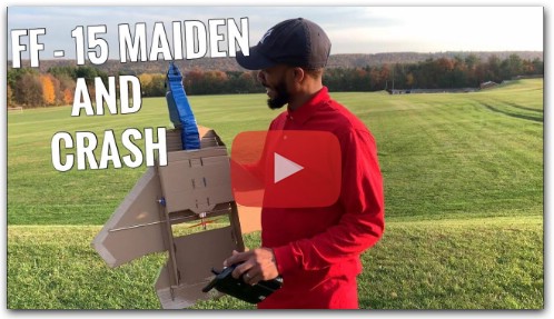 Rc Jet FF -15 Homemade DIY Rc Plane Cardboard Maiden And Crash
