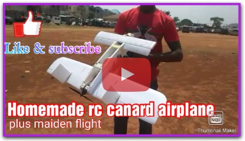 Homemade RC Canard Airplane (AR Solonig)! First Flight
