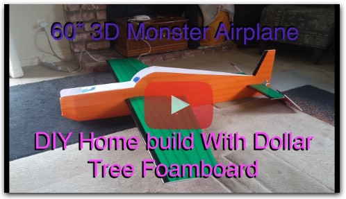 Scratch build 60" 3D Airplane made of Dollar tree foam and Packing tape