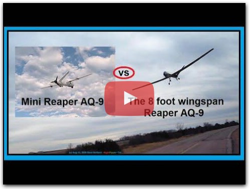 Mini model Reaper AQ-9 Drone Review compared to my Big Reaper AQ-9 Drone! Just for fun.