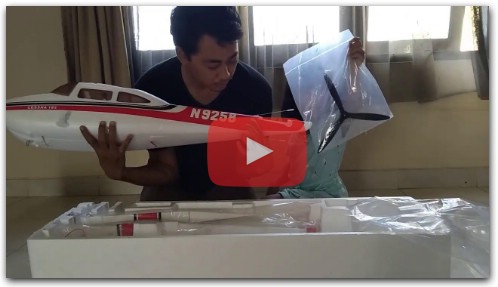 Hookll Cessna 182 V2 1410mm Wingspan EPO RC Airplane Unboxing