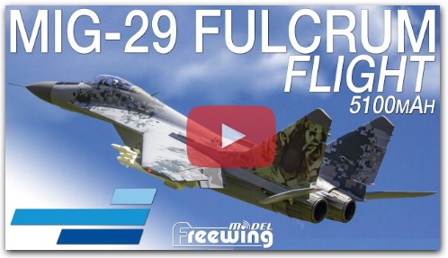 Freewing MiG-29 Fulcrum Twin 80mm EDF Jet Flight on 5100mAh Admiral Carbon LiPos