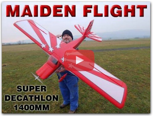 ESR SUPER DECATHLON 1400mm Wingspan EPO RC Airplane KIT/PNP Maiden flight