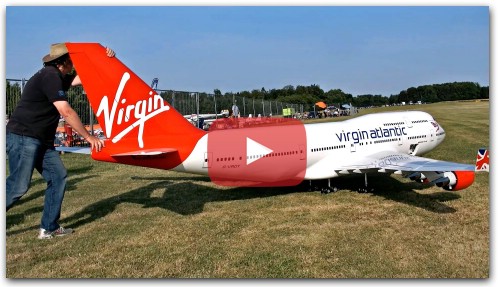 NEW BIGGEST RC AIRPLANE IN THE WORLD BOEING 747-400 VIRGIN ATLANTIC AIRLINER