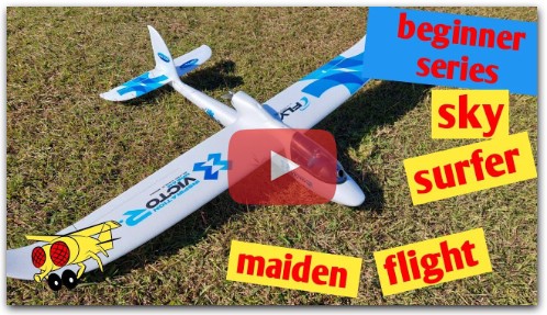 Sky Surfer X8 Maiden flight review RC plane glider cheap easy to fly RC plane