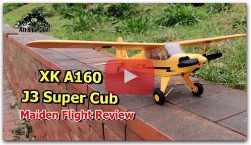 XK A160 J3 Super Cub 6G Gyro Beginners RC Plane Park Flyer Flight Review