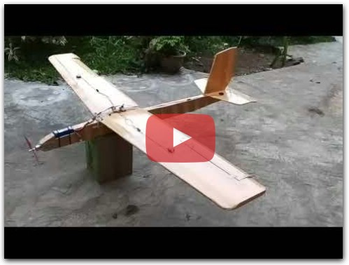 Dihedral wing RC plane built from foamboard