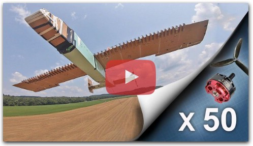 Making 50 Engined RC Airplane (30 ft Wingspan)