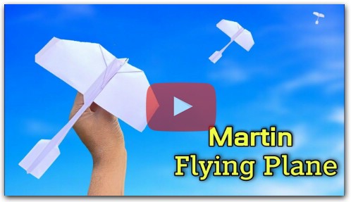 paper flying martin plane