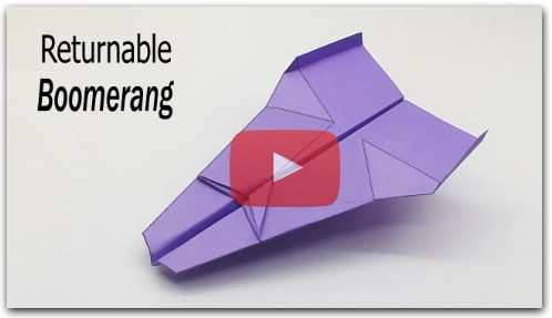 How To Make a Returnable Boomrang Paper Plane