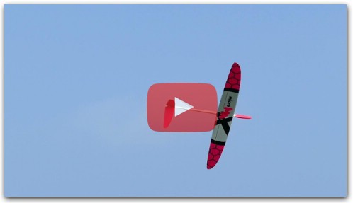 Sansibar MicroMax Pocket F3F slope racer soaring over a Cornish Cove