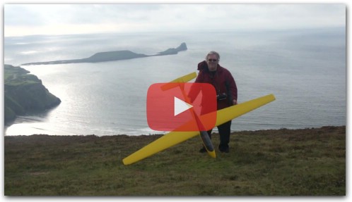 Swift S1 Slope Soaring at Rhossili with Ballast