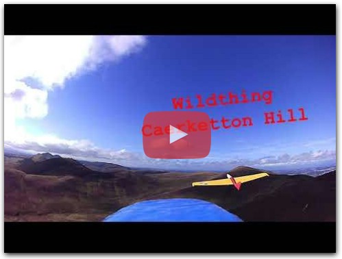 Wildthing RC glider slope soaring with onboard camera