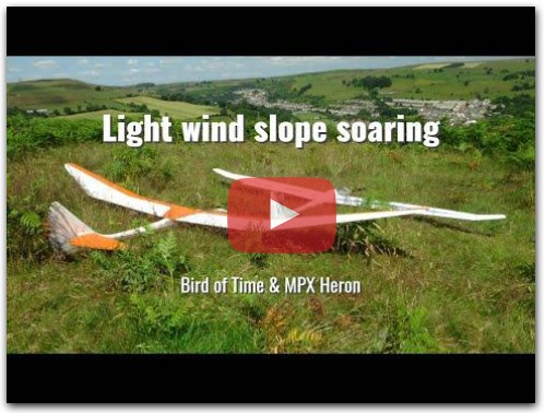 Light wind slope soaring |  Bird of Time & MPX Heron