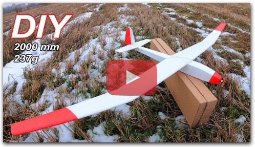 How to make 2000mm RC motor glider DIY