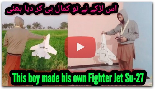 Intelligent Boy Made SU-27 Fighter Jet in Home