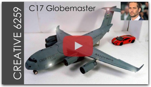 How To Make A Plane (C17 GLOBEMASTER) - DIY Cardboard - Tribute To PAUL WALKER And AIRFORCE
