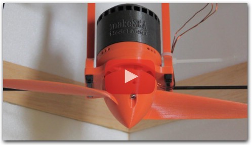 RC Plane with 3d-printed Motor and 3d-printed Propeller