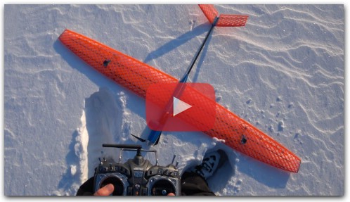 How to land 3D printed plane in snow