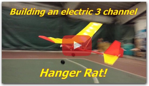 Hanger Rat: simple electric balsa airplane build and maiden flight