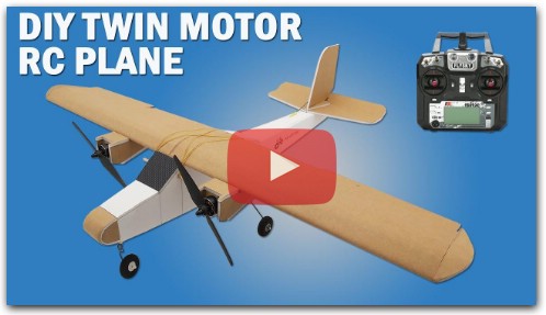 How To Make Twin Motor RC Model Airplane - DIY Brushless Motor Model Airplane.