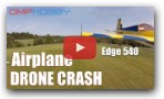 DRONE CRASHES INTO RC AIRPLANE WING