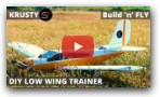 DIY Low wing Trainer RC Airplane-Krusty(Review, build and Fly)