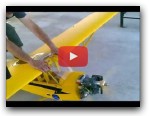 ModelTech giant RC piper cub converted chainsaw engine flying RIP Mike