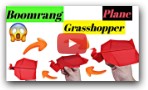 How To Make Paper Boomerang | Grasshopper Paper Boomerang Plane