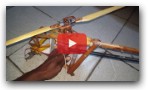 The homemade wooden RC helicopter