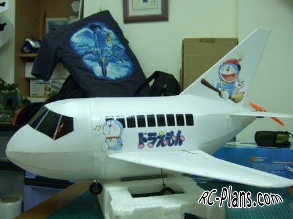 free plans rc airplane Cartoon Boeing 737 from foam
