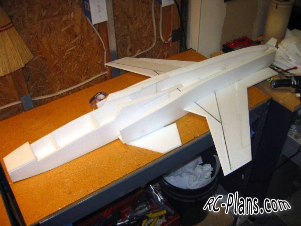 Free plans for foam scale rc airplane Grumman X-29