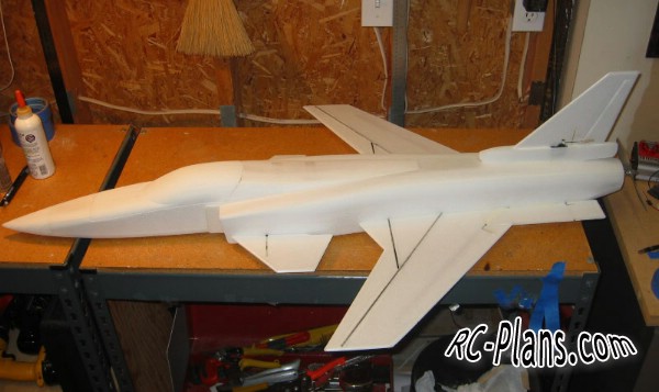Free plans for foam scale rc airplane Grumman X-29