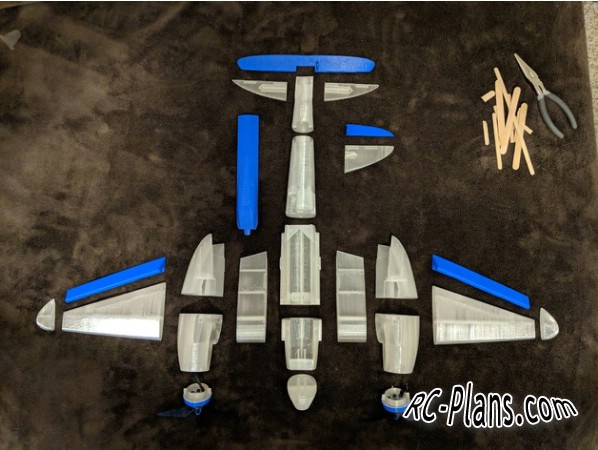 free 3D Printable plans rc airplane Mosquito