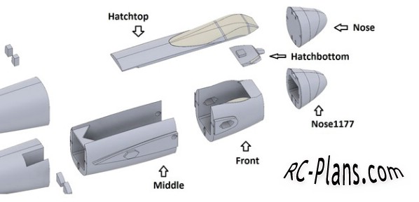 free 3D Printable plans rc airplane Mosquito