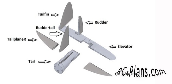 free 3D Printable plans rc airplane Mosquito