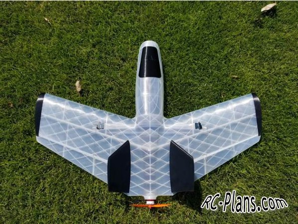 Free plans for rc flying wing Northern Pike 36