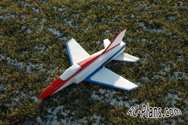 Free plans for foam scale rc airplane Super Bandit EDF