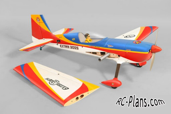Free plans balsa rc 3D Airplane Extra 300S 45