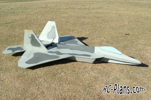 Free plans for rc flying wing F-22 Raptor