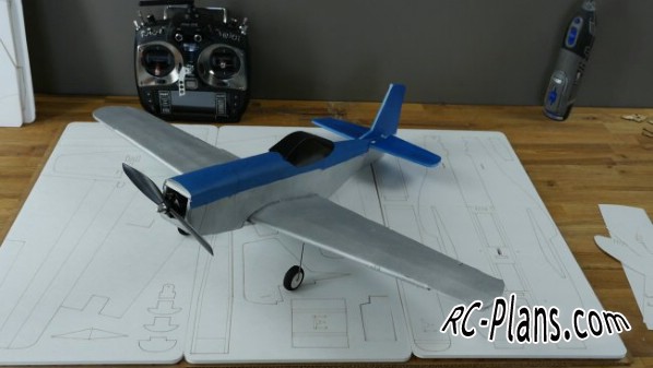 Free plans for foam scale rc airplane FT Mighty Mini Mustang