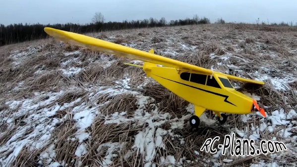 Free plans for foam rc airplane Piper J3 Cub