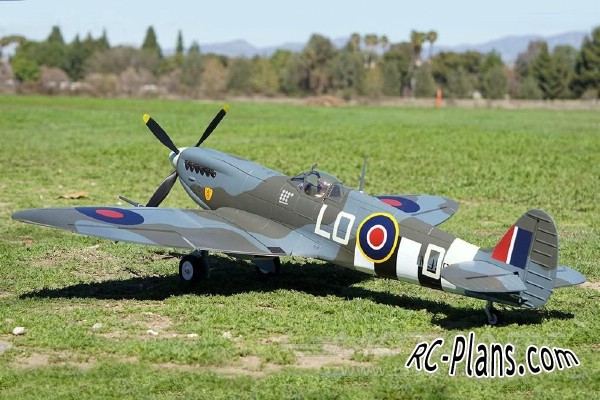 Free plans for balsa rc airplane Spitfire MK9