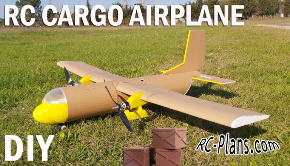 free rc plane plans pdf download - DIY simple foam cargo RC airplane