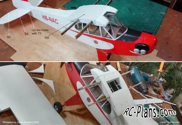 free rc plane plans pdf download - rc airplane Piper Cub J3