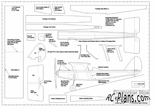 free plans for rc biplane